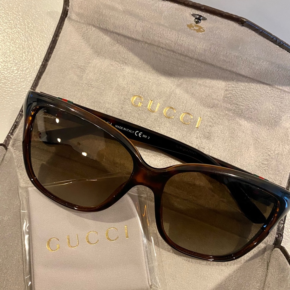 Gucci Sunglasses with Tortoise Frame